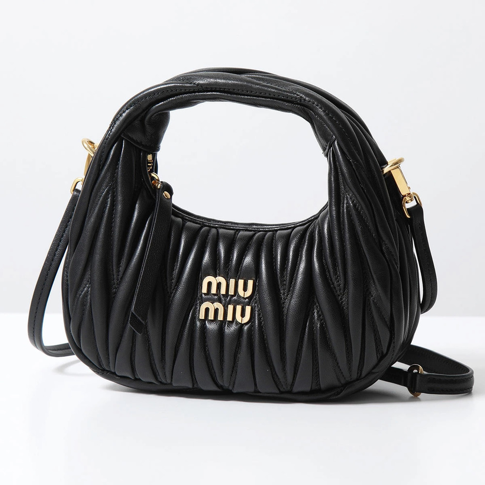 Miu Miu Wonder Matelasse Shoulder Bag Leather Crossbody Handbag